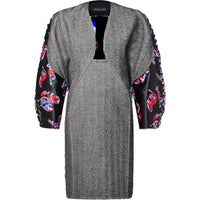 LOUIS VUITTON Trumpet Print Sleeve Hourglass Dress