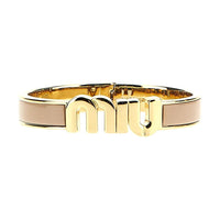 MIU MIU Metal Enamel Bangles Women's Gold