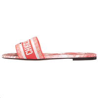 DIOR DIORIVIERA Slide Slippers Women's Orange Red