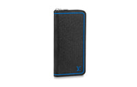 LOUIS VUITTON Zippy Cow Leather Wallet Men's Black
