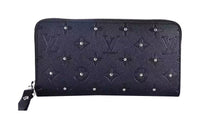 LOUIS VUITTON Zippy Cow Leather Wallet Regular Women's Black