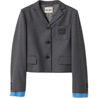 MIU MIU Single breasted Cropped Blazer