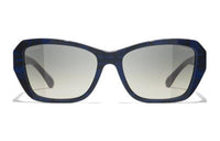 CHANEL Acetate Butterfly Sunglasses Men's Blue