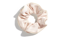 CHANEL Silk Satin Hair Tie Women's Beige