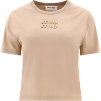 MIU MIU T-Shirts Women's Beige