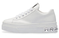 MIU MIU Low-Top Stylish Skateboarding Shoes Women's White