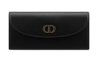 DIOR 30 Montaigne Calfskin Wallet Women's Black