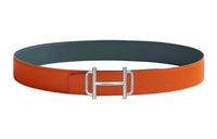HERMES - Leather Belts Men's Blue/Orange -
