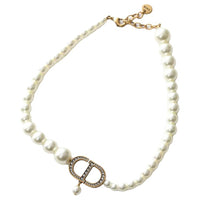 DIOR Metal Necklaces Women's White