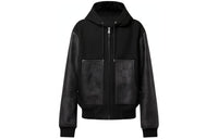 LOUIS VUITTON Blouson Aus Leder Mit Kapuze Jackets Coats Men's Black