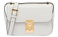 MIU MIU Madras Leather Handbag Shoulder Bag Crossbody Bag Women's White