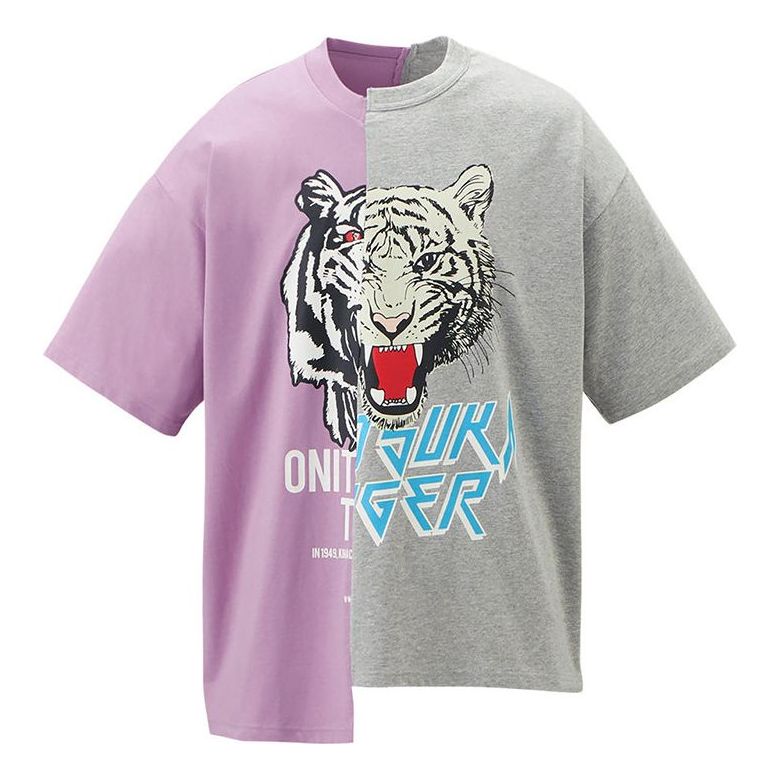 Onitsuka Tiger Graphic T-shirt 'Grey Pink' 2183B177-400