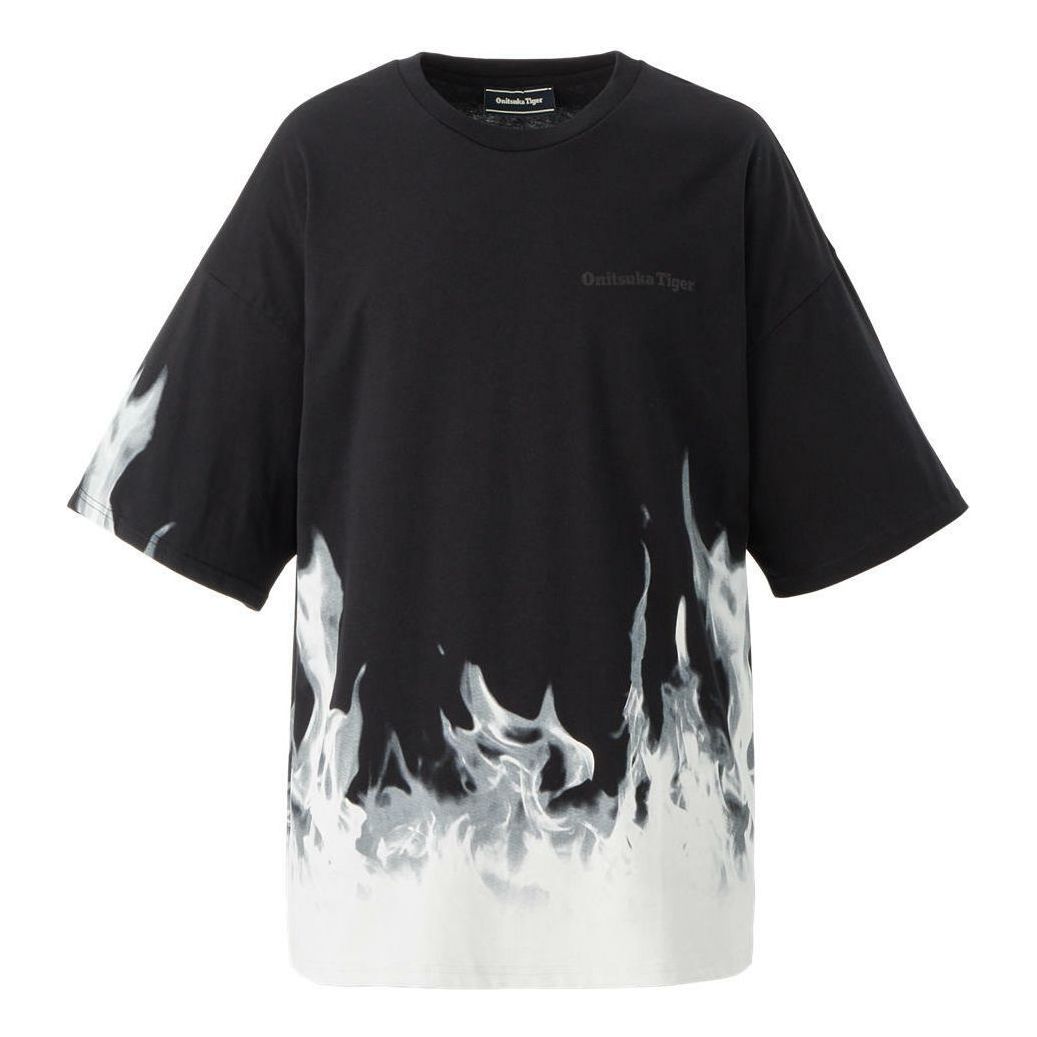 Onitsuka Tiger Flame Graphic T-Shirt 'Black Off White' 2183B022-002