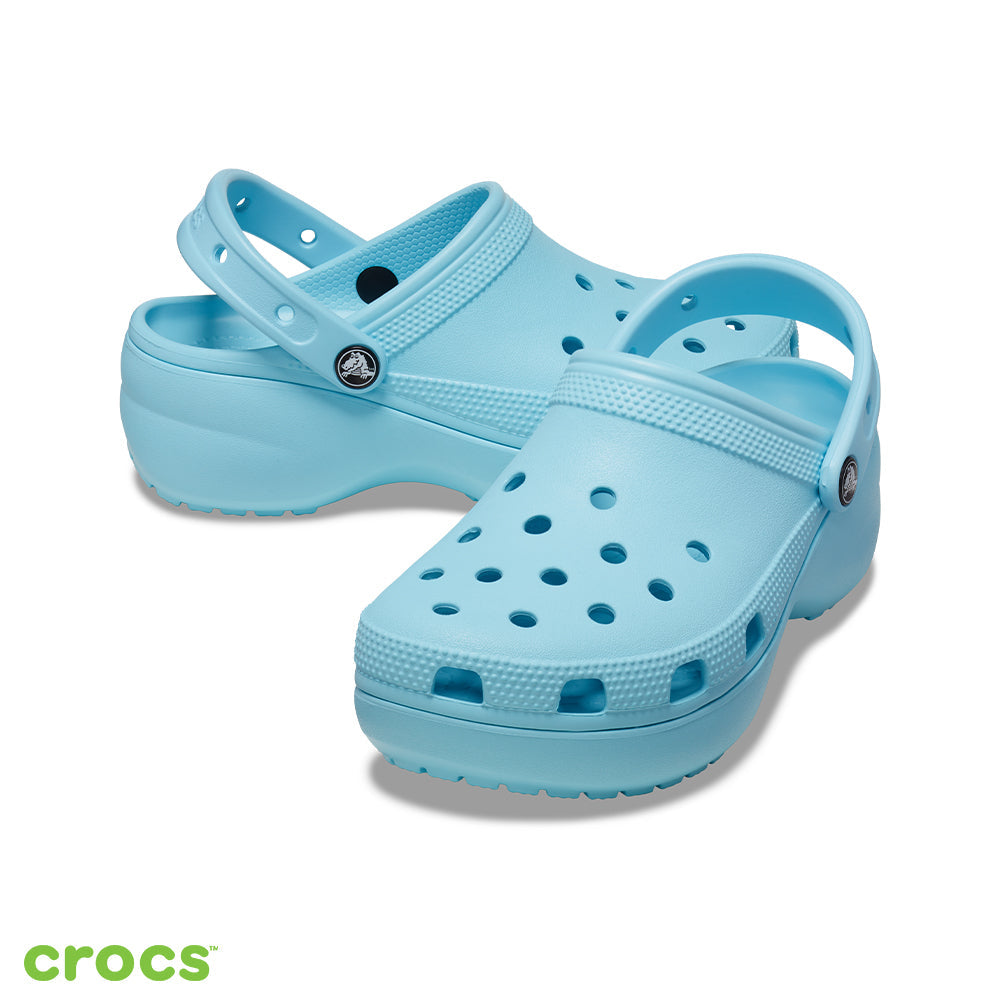 (WMNS) Crocs Classic Platform Clogs 'Arctic' 206750-411