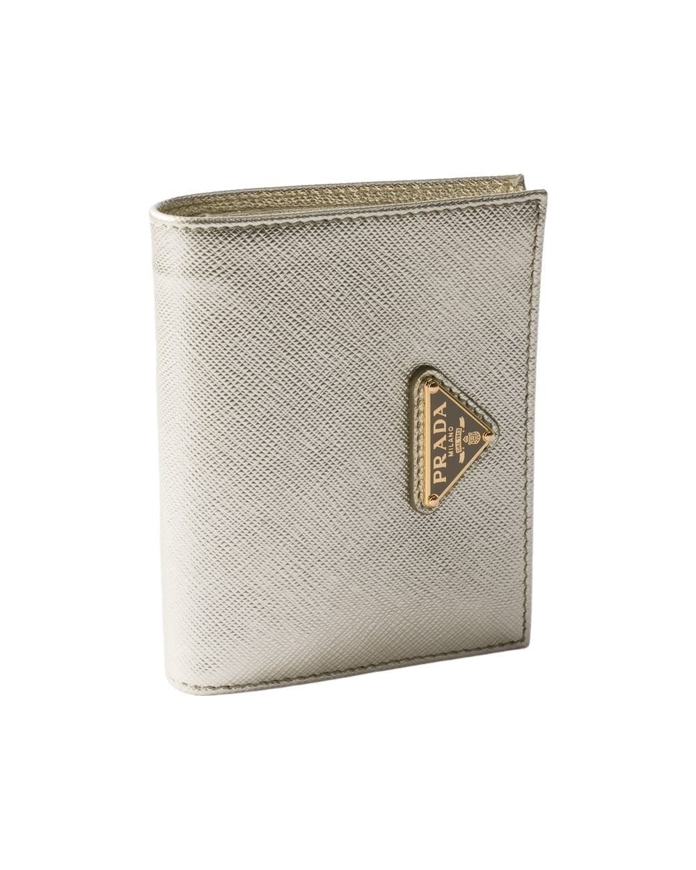 (WMNS) PRADA SS26 Small Saffiano Leather Wallet 'Pyrite' 1MV204-QHH-F0846