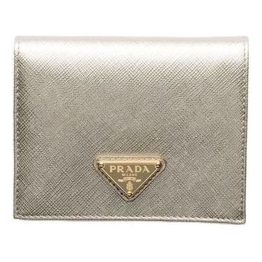 (WMNS) PRADA SS26 Small Saffiano Leather Wallet 'Pyrite' 1MV204-QHH-F0846
