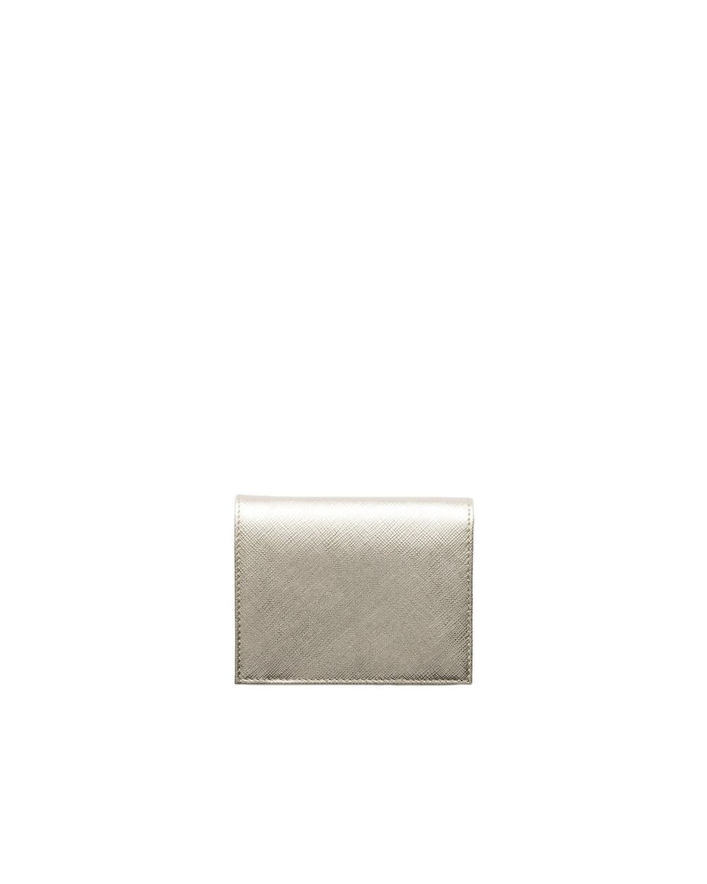 (WMNS) PRADA SS26 Small Saffiano Leather Wallet 'Pyrite' 1MV204-QHH-F0846
