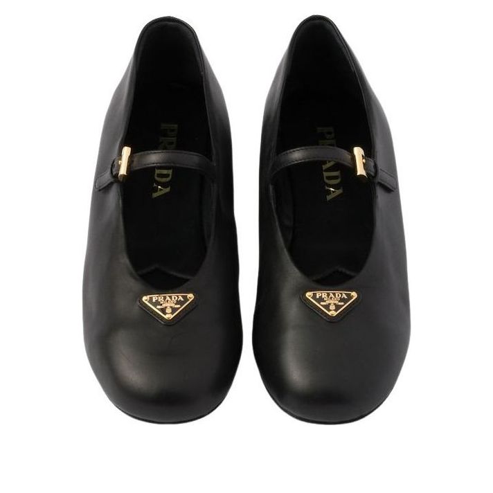 (WMNS) PRADA SS26 Nappa leather Ballerinas 'Black' 1F793N-038-F0002