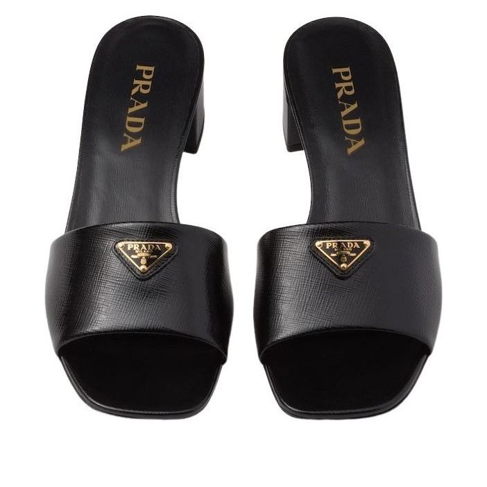 (WMNS) PRADA SS26 Saffiano Patent Leather Sandals 'Black' 1XX730-3A9S-F0002