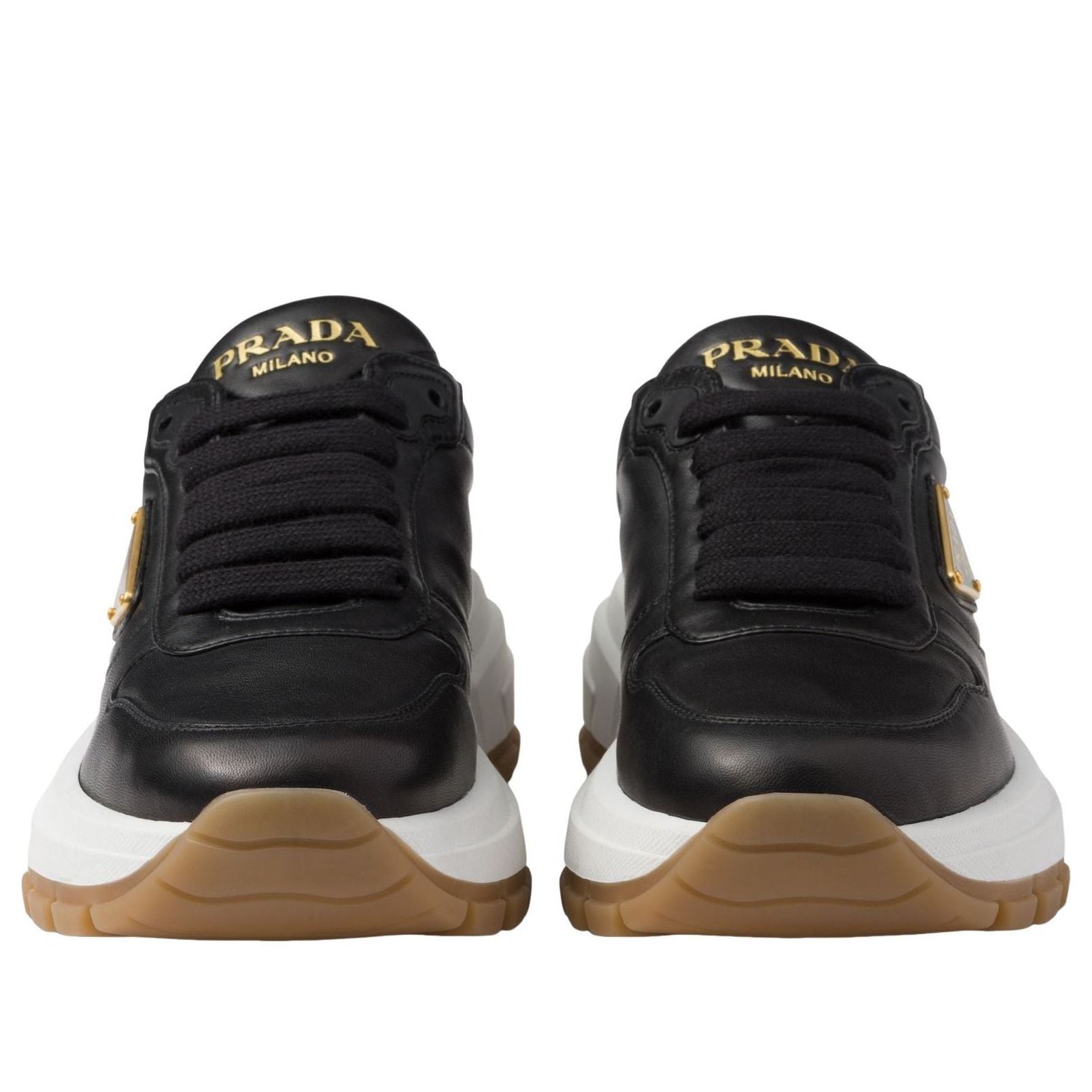 (WMNS) PRADA SS26 Prax 01 Leather Sneakers 'Black' 1E804M-038-F0632