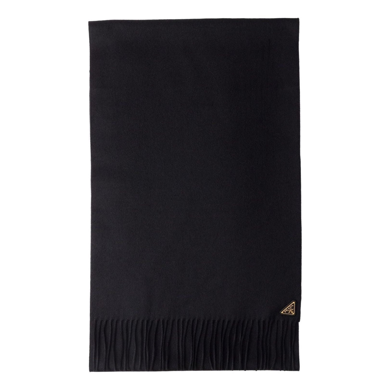 (WMNS) PRADA FW25 Silk and Cashmere Scarf 'Black' 1FS065-2COP-F0632