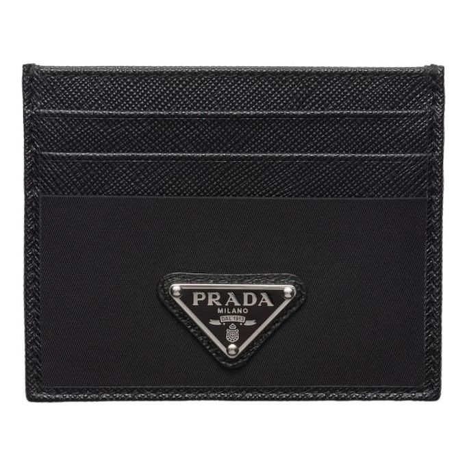 PRADA SS26 Re-Nylon and Saffiano Leather Card Holder 'Black' 2MC025-2DMH-F0002