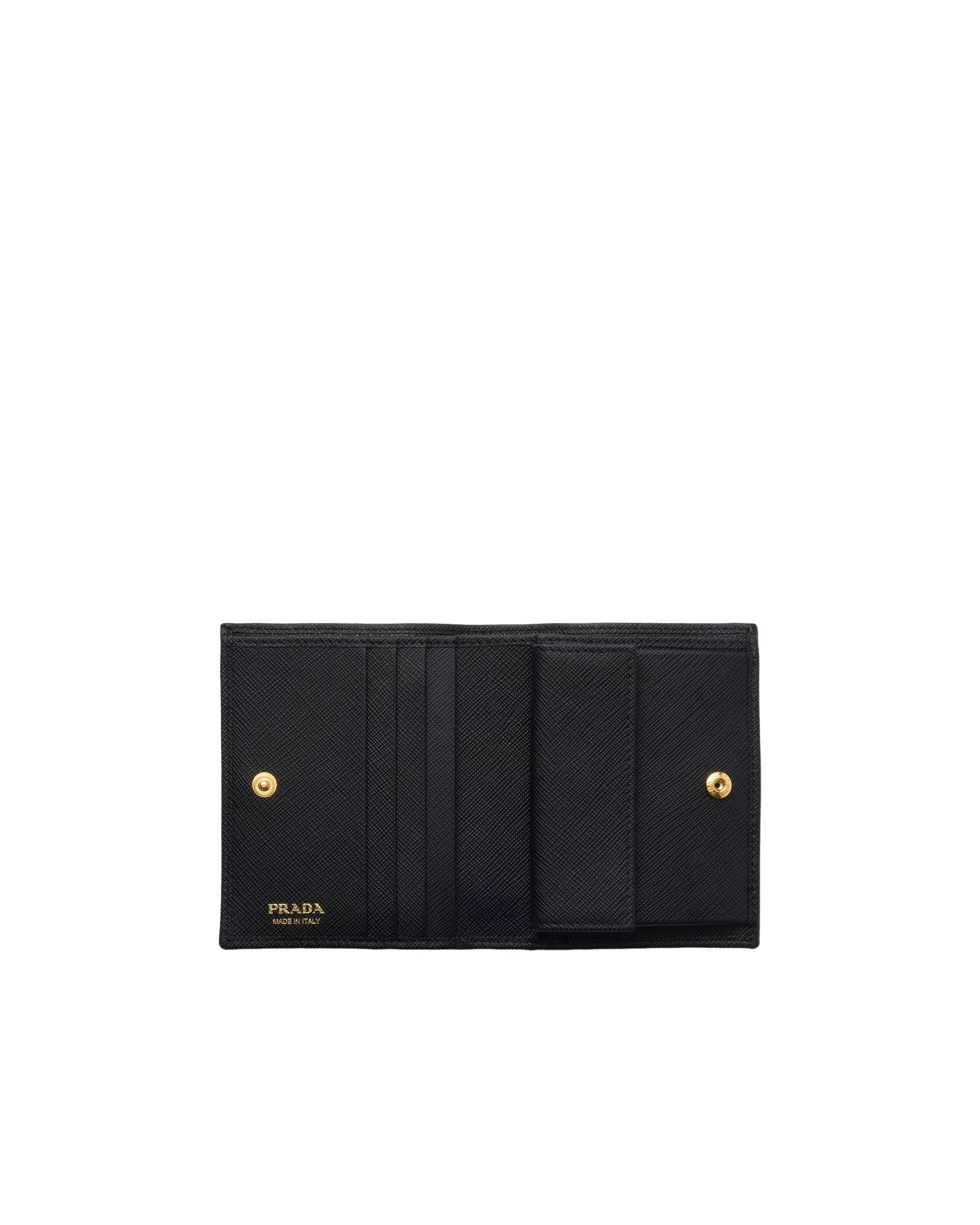 (WMNS) PRADA FW25 Small Saffiano Leather Wallet 'Black' 1MV204-QWA-F0002