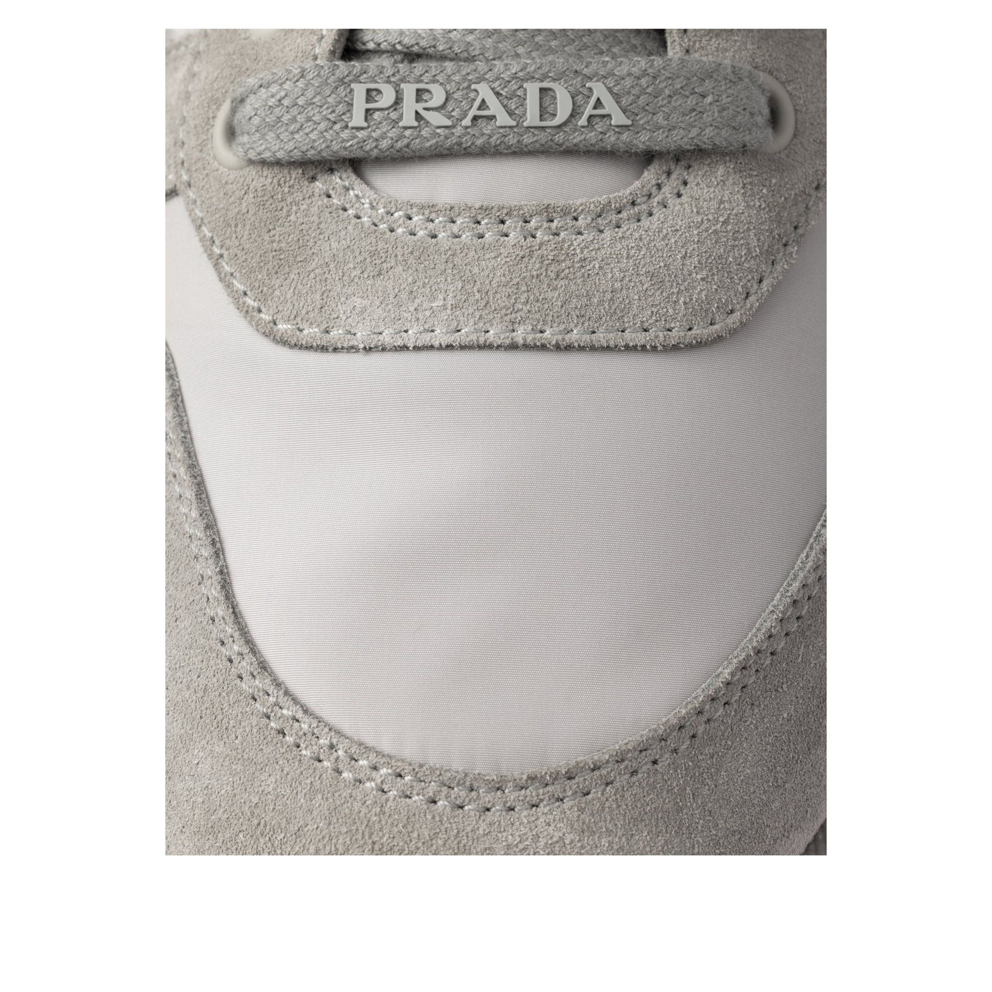 PRADA SS26 Prax 2.0 Re-Nylon and Suede Sneakers 'Cloudy Gray' 2EE436-D7C-F0424