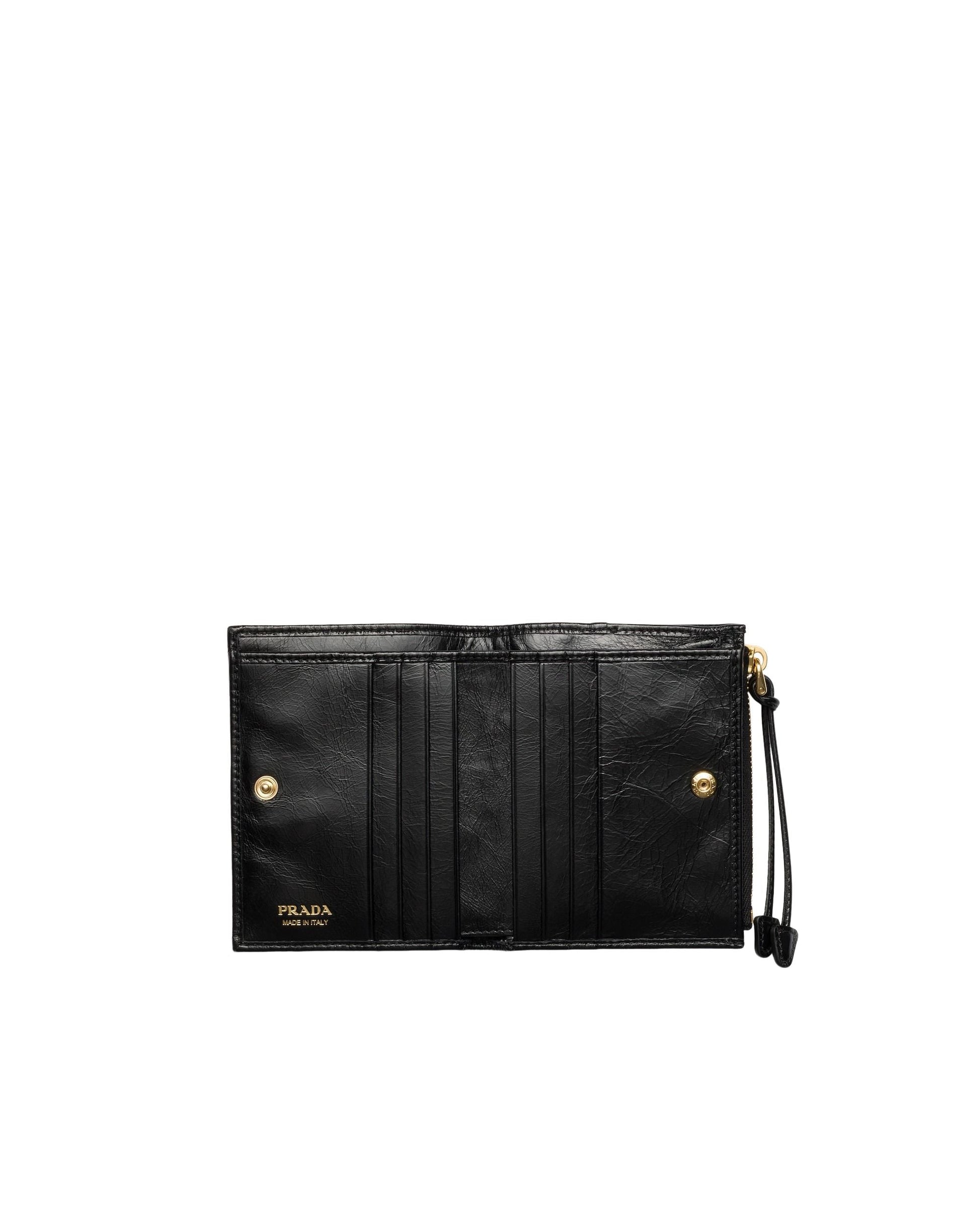 (WMNS) PRADA FW25 Small Leather Wallet 'Black' 1ML050-2CYR-F0002