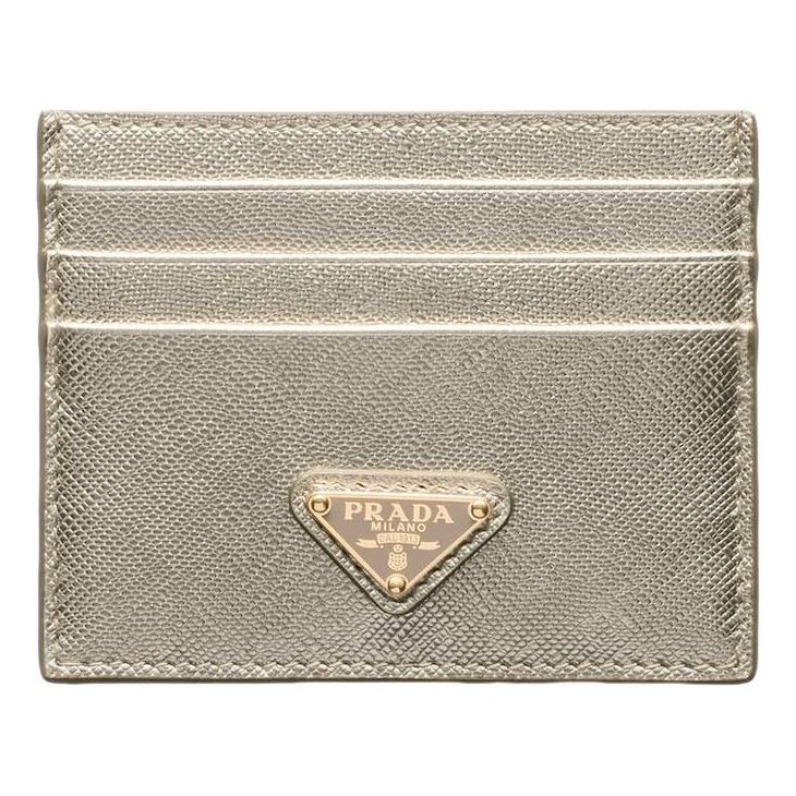 (WMNS) PRADA SS26 Saffiano Leather Card Holder 'Pyrite' 1MC025-QHH-F0846