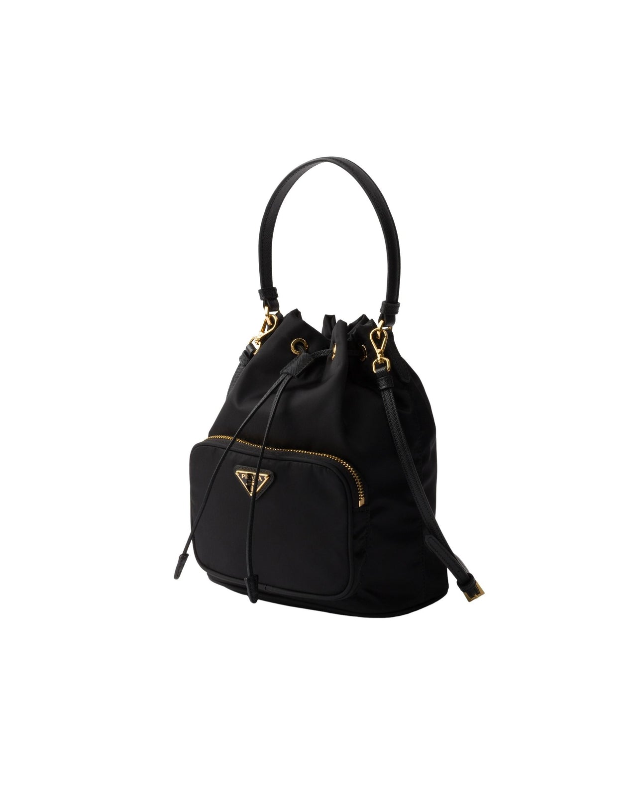 (WMNS) PRADA SS25 Prada Duet Re-Nylon Bucket Bag 'Black' 1BH038-2AOS-F0002