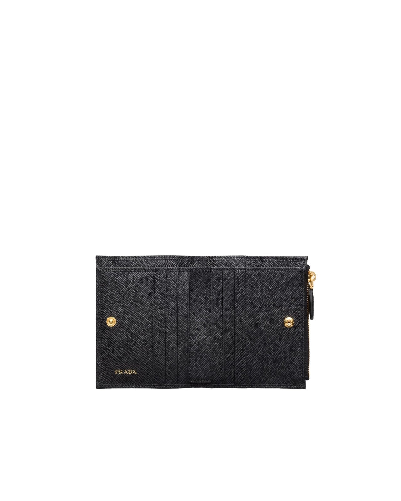 (WMNS) PRADA FW25 Small Saffiano Leather Wallet 'Black' 1ML050-QHH-F0002