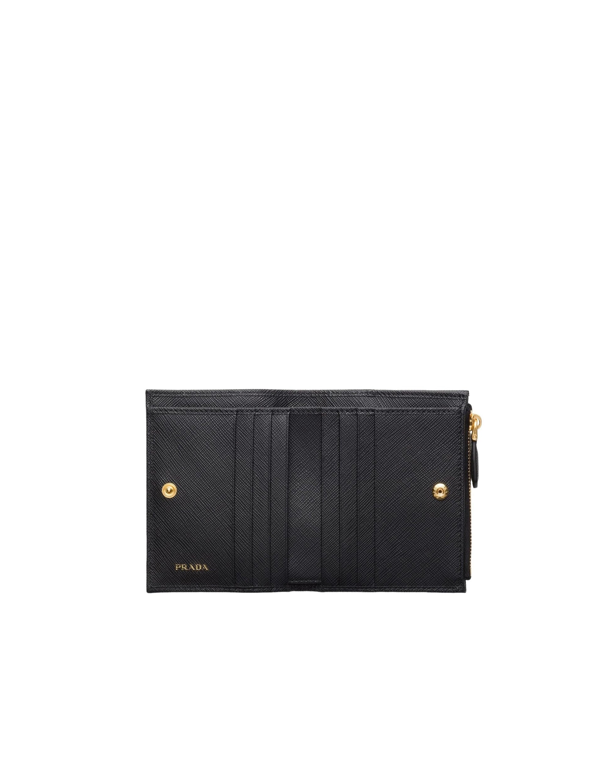 (WMNS) PRADA FW25 Small Saffiano Leather Wallet 'Black' 1ML050-QHH-F0002