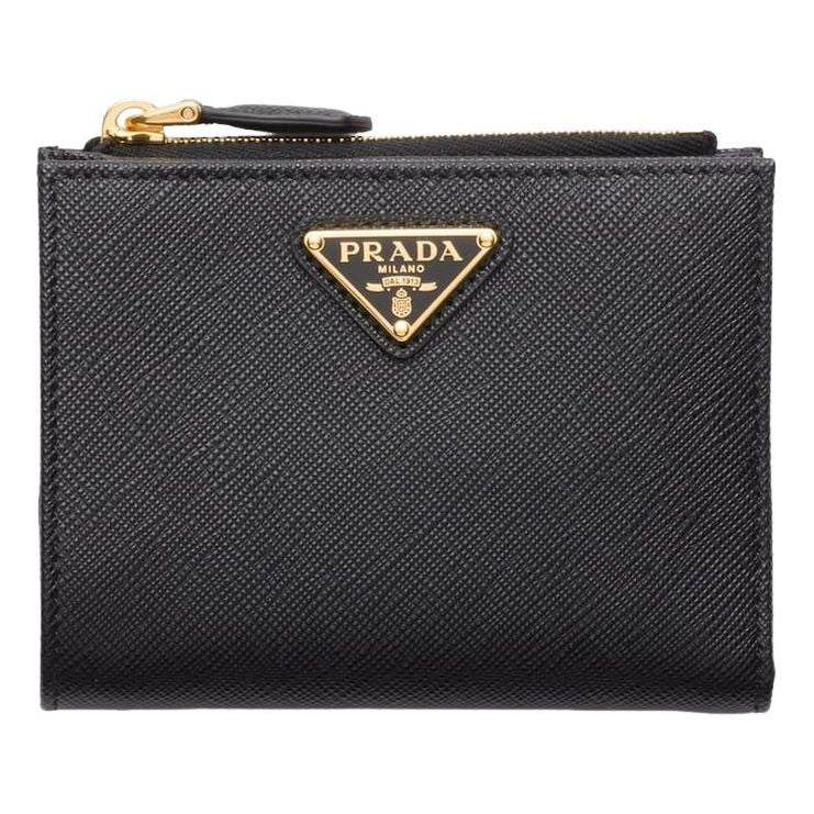(WMNS) PRADA FW25 Small Saffiano Leather Wallet 'Black' 1ML050-QHH-F0002