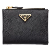 (WMNS) PRADA FW25 Small Saffiano Leather Wallet 'Black' 1ML050-QHH-F0002