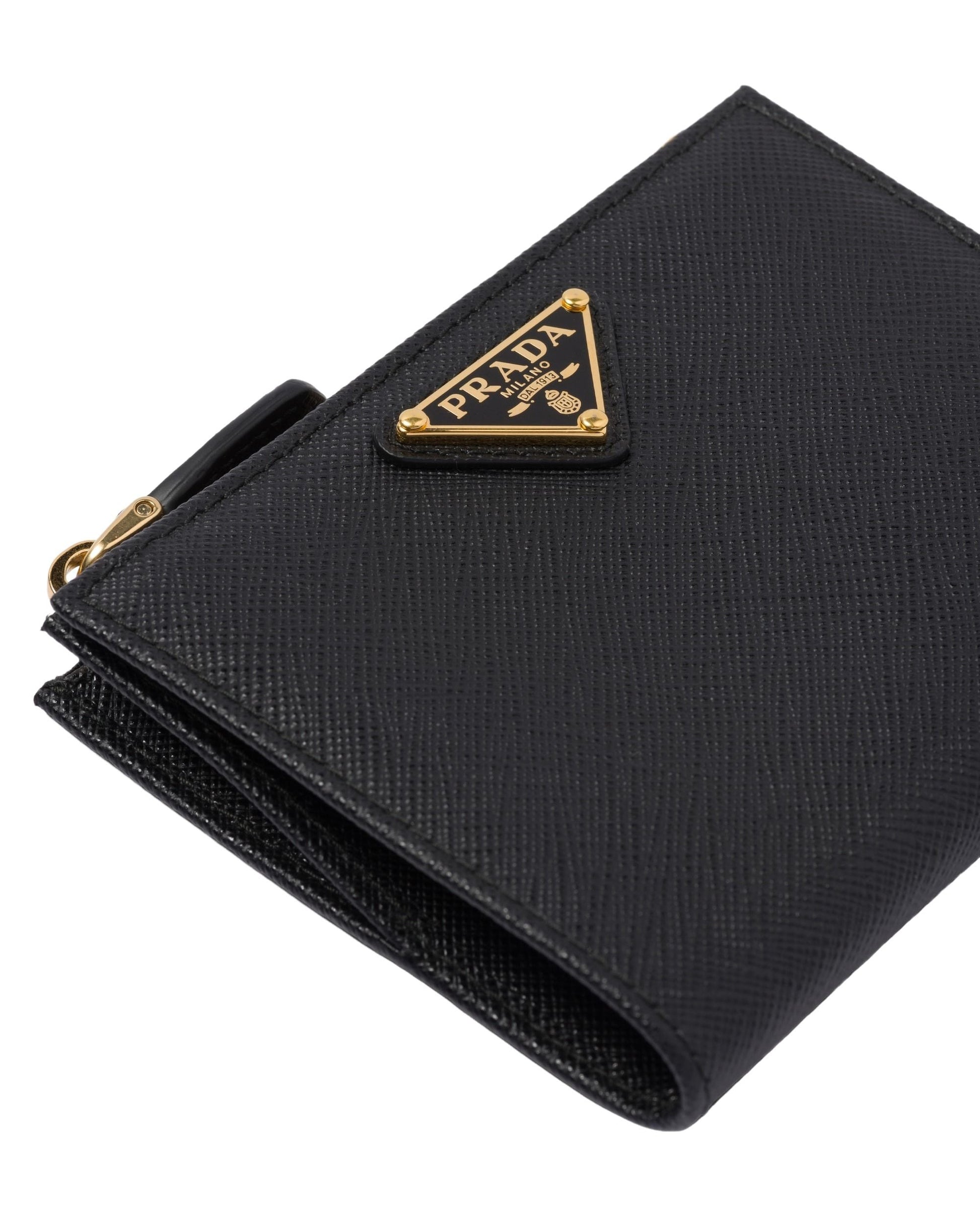 (WMNS) PRADA FW25 Small Saffiano Leather Wallet 'Black' 1ML050-QHH-F0002