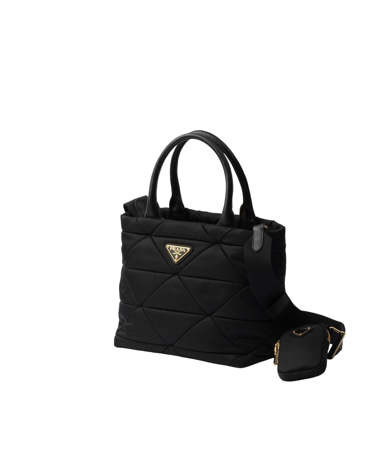 (WMNS) PRADA SS26 Small Padded Re-Nylon Tote 'Black' 1BG373-RDJN-F0632