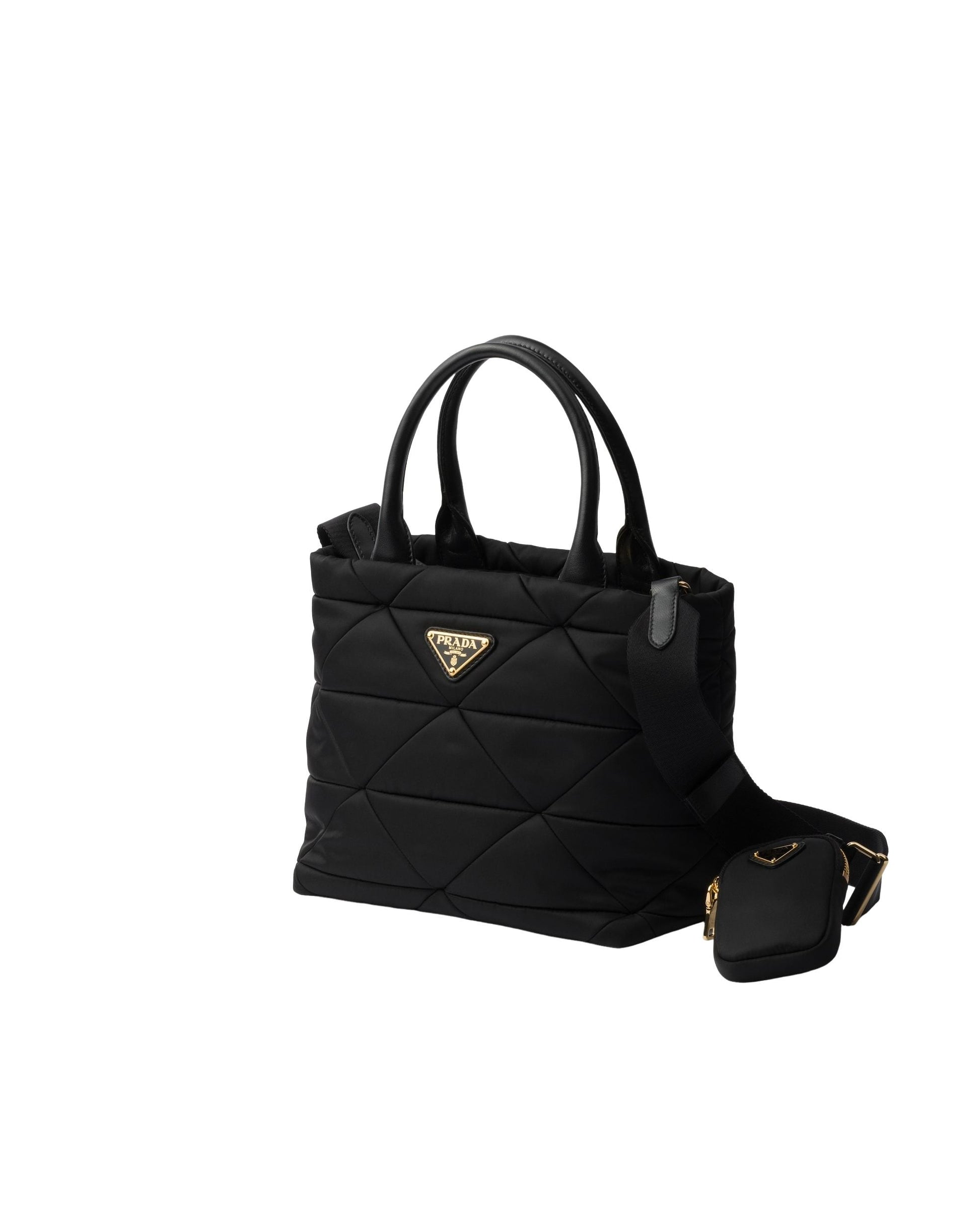 (WMNS) PRADA SS26 Small Padded Re-Nylon Tote 'Black' 1BG373-RDJN-F0632