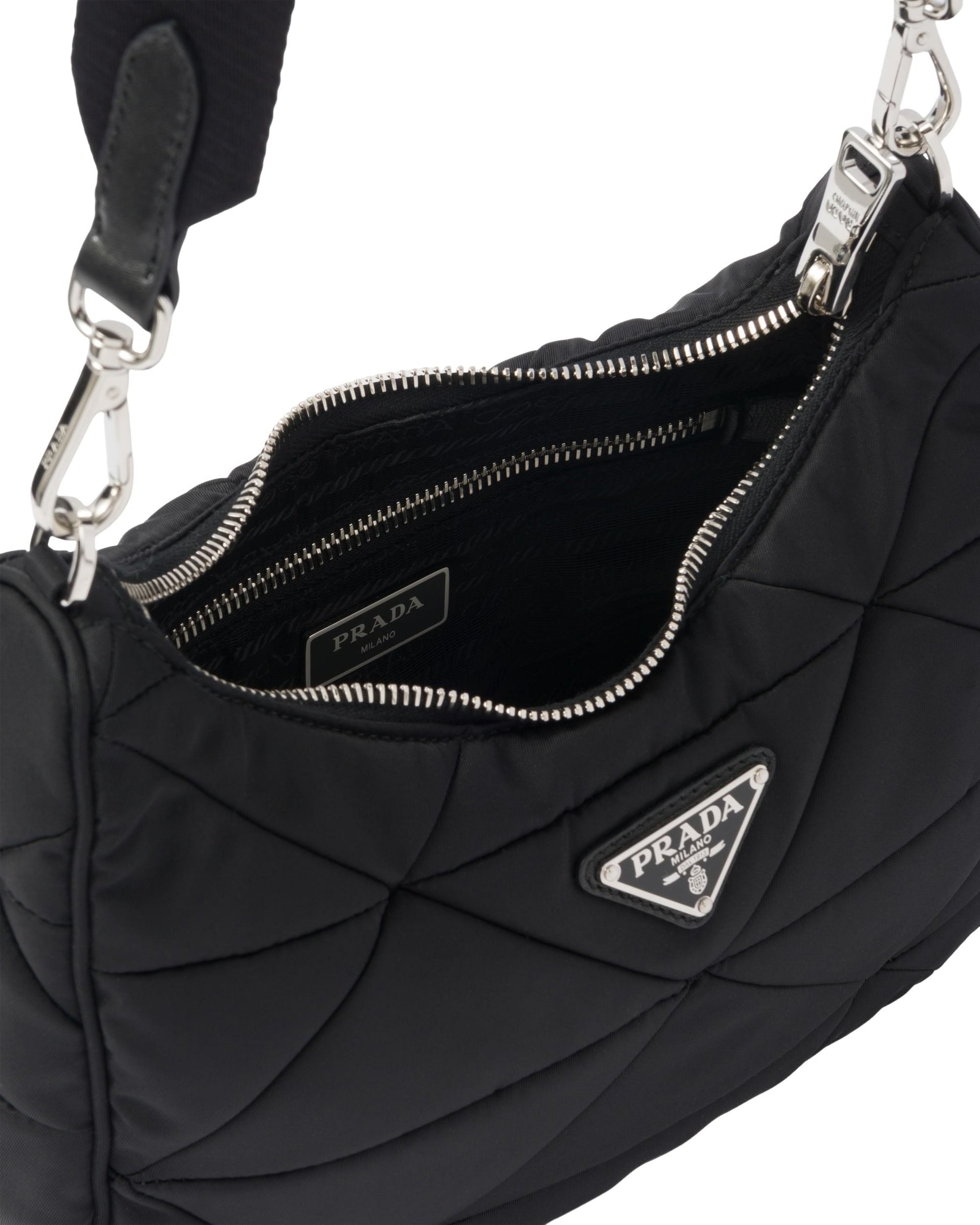 (WMNS) PRADA FW25 Padded Re-Nylon Shoulder Bag 'Black' 1BC151-RDJN-F0632