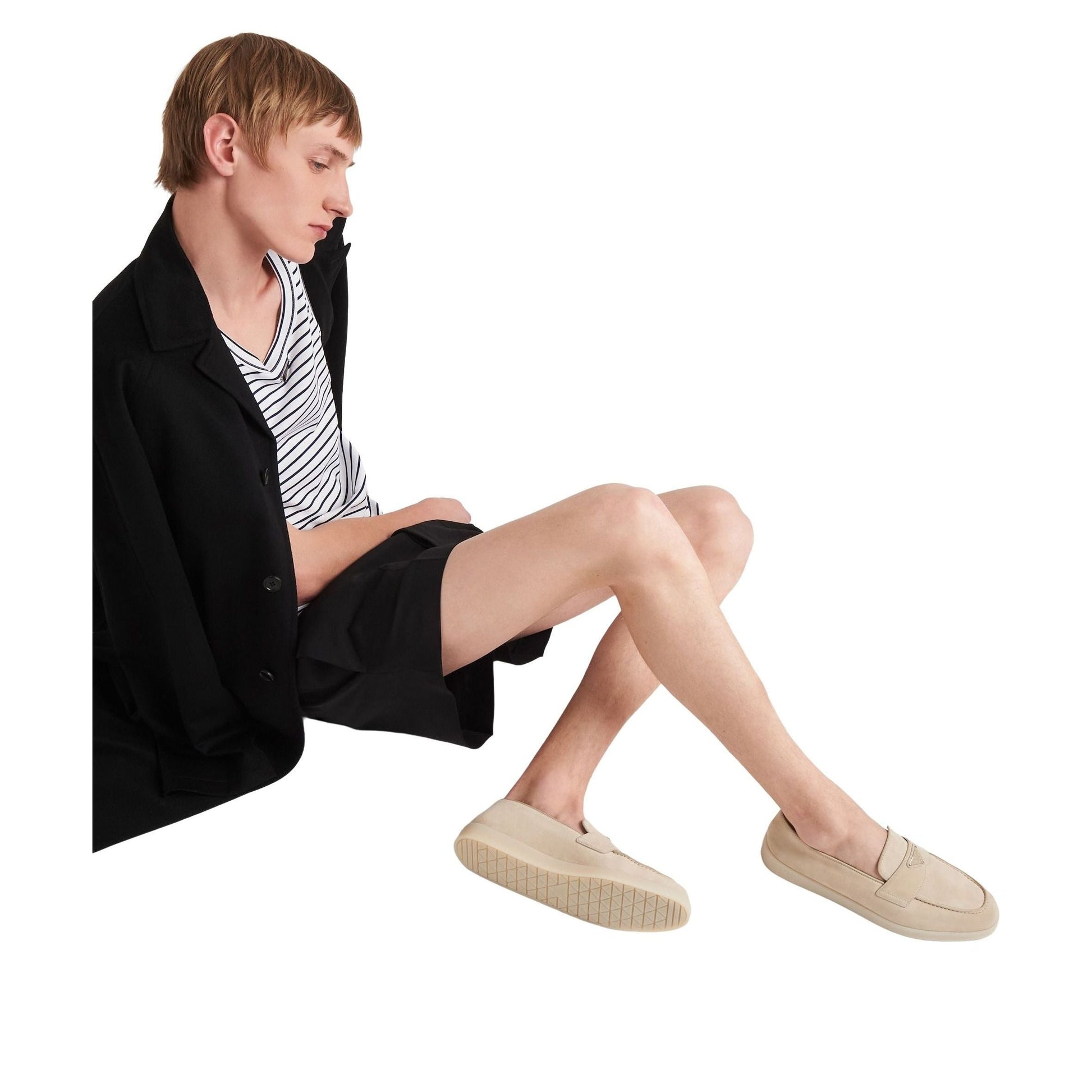 PRADA SS26 Suede Loafers 'Desert' 2DG124-103-F0FHI