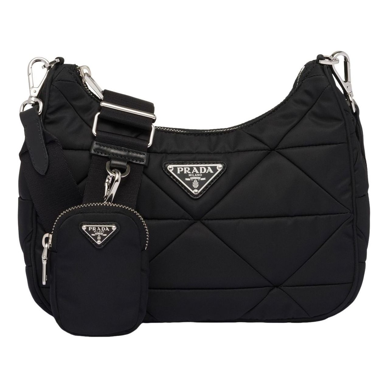 (WMNS) PRADA FW25 Padded Re-Nylon Shoulder Bag 'Black' 1BC151-RDJN-F0632