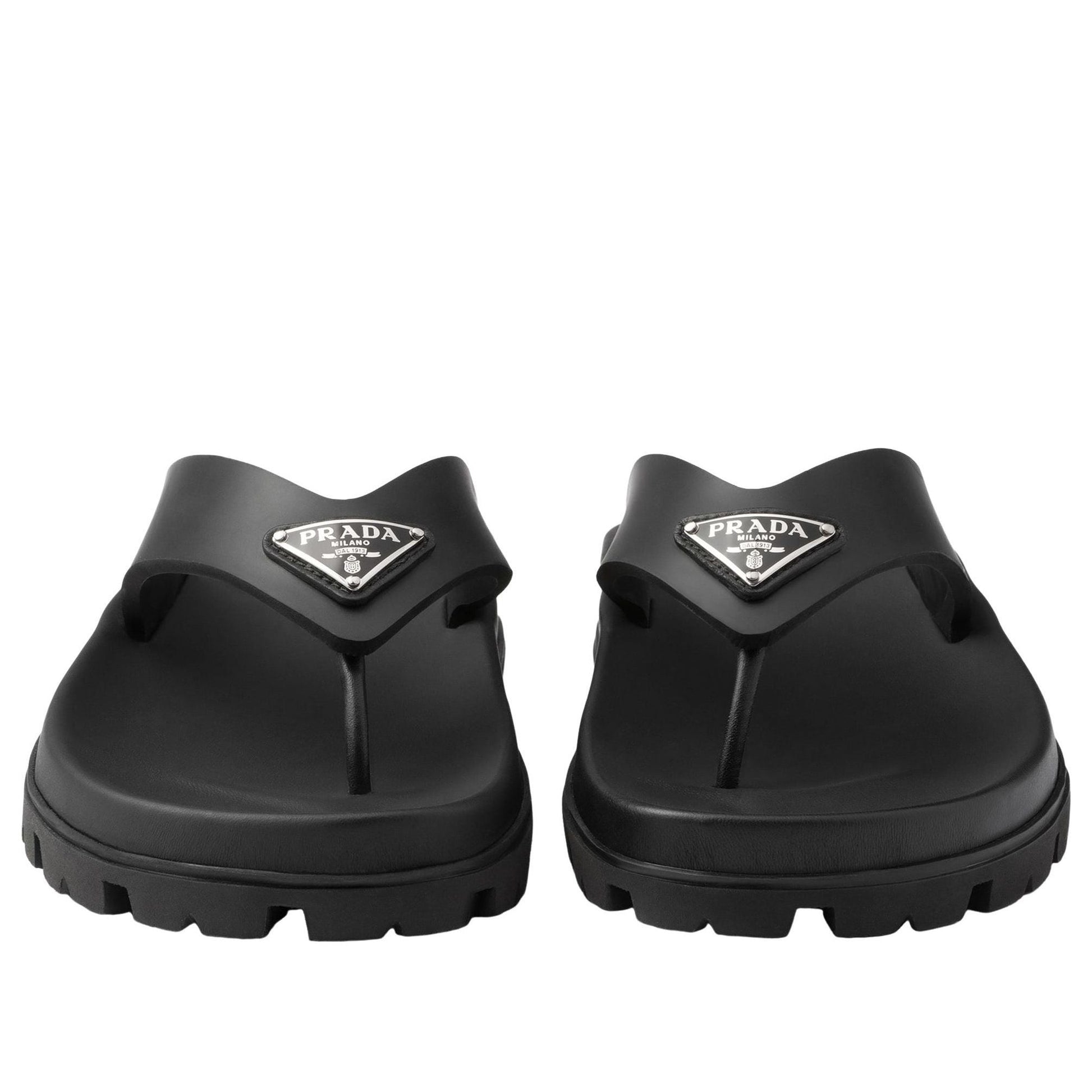 (WMNS) PRADA SS26 Rubber Thong Sandals 'Black' 1Y420N-3LKK-F0002