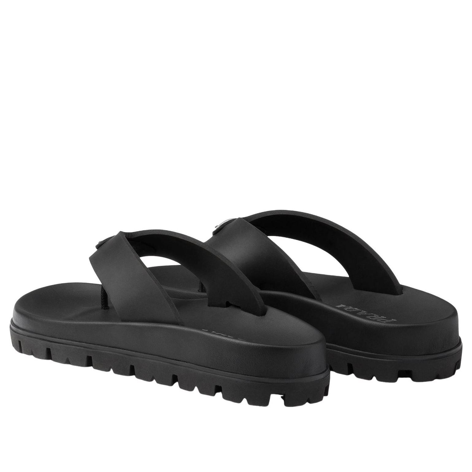 (WMNS) PRADA SS26 Rubber Thong Sandals 'Black' 1Y420N-3LKK-F0002