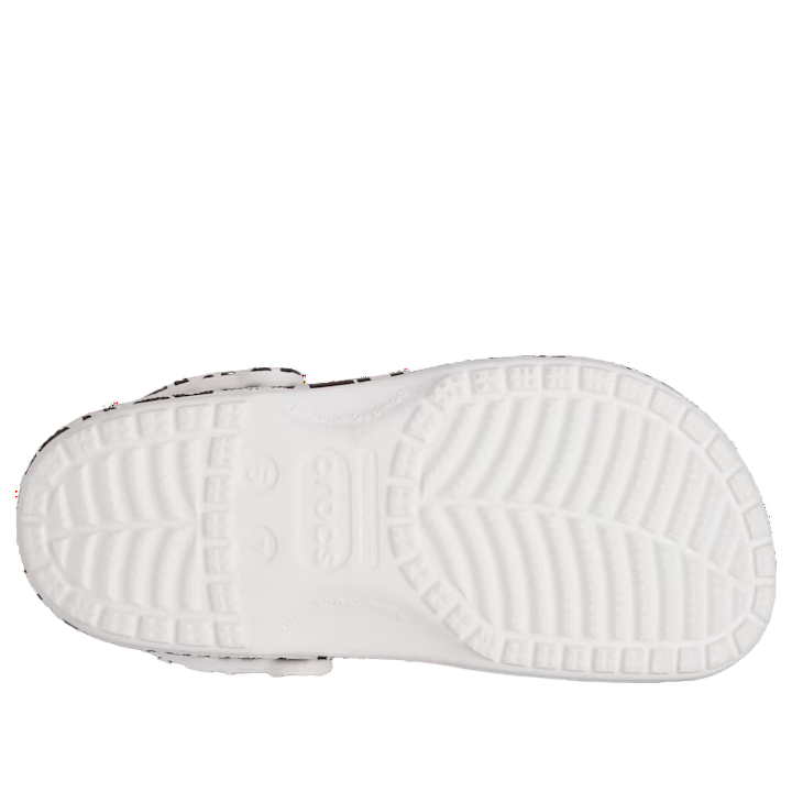Crocs Classic Warped Logo Clogs 'White Black' 210805-100