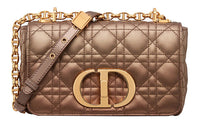DIOR Lambskin Shoulder Bag Crossbody Bag Small Size Women's Metal Pink