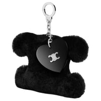 CELINE Shearling, Acetate Keychains Women's Black