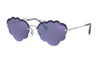 MIU MIU Irregular Shape Sunglasses Women's Silver