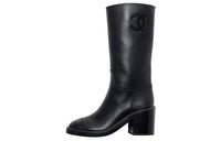 CHANEL Knee-high Boots Women's Black