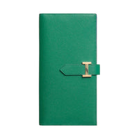 HERMES Epsom Calfskin Wallet Women's Green & Blue