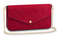 LOUIS VUITTON Félicie Pochette Without Accessories Monogram Empreinte Scarlet Red